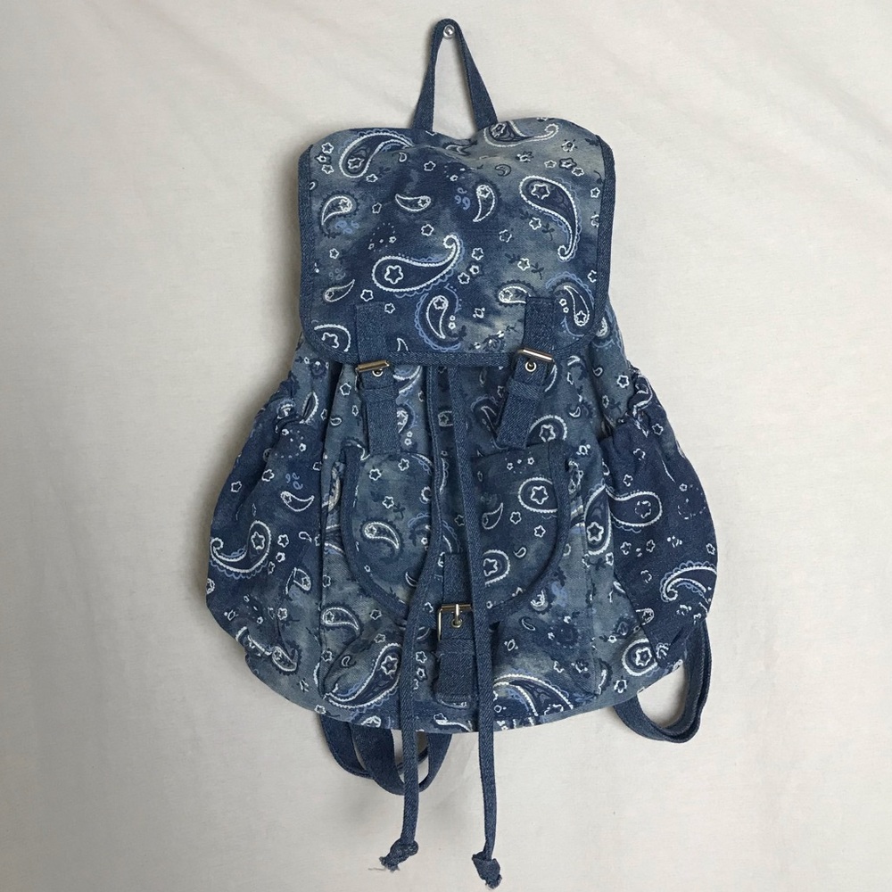 Claire’s Paisley Denim Backpack